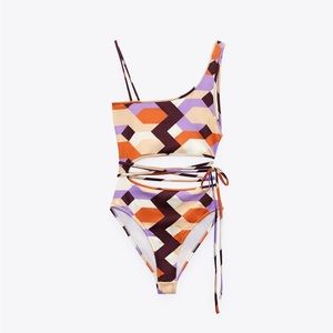 BRAND NEW! ZARA Geometric Print Bodysuit